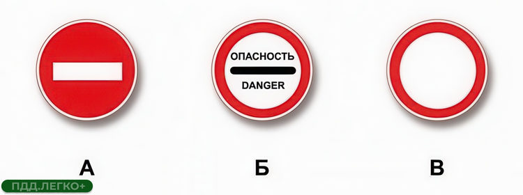 Знак запрета движения всех машин