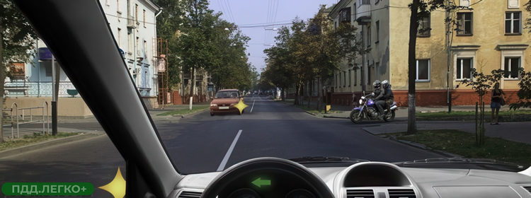 Поворот налево, уступая встречному транспорту