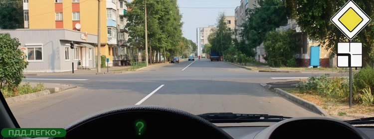 Движение по главной дороге, левый поворот